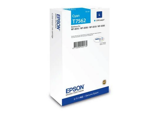 Tinteiro Epson Ciano L Original WF-8xxx Series 14ml 1500 Páginas WF-8090 WF-8590 - Imagem 1