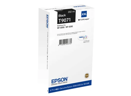 Tinteiro Epson T907 Preto XXL Original para WF-6090 / WF-6590 (202 ml, 10000 pág.)