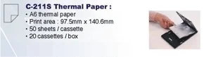 Papel térmico Brother C211S A6 - 20 blocos de 50 folhas