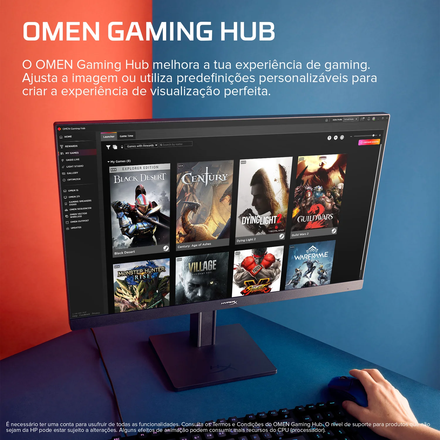 Monitor Gaming HP OMEN 24 23.8" Full HD IPS 180Hz 1ms AMD FreeSync Preto - Imagem 11