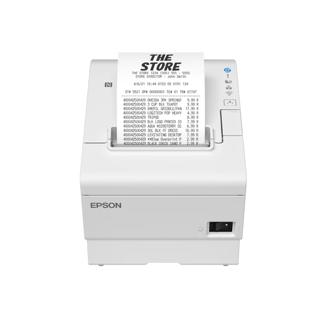 Impressora térmica POS Epson TM-T88VII USB Ethernet Serial 500mm/s branca