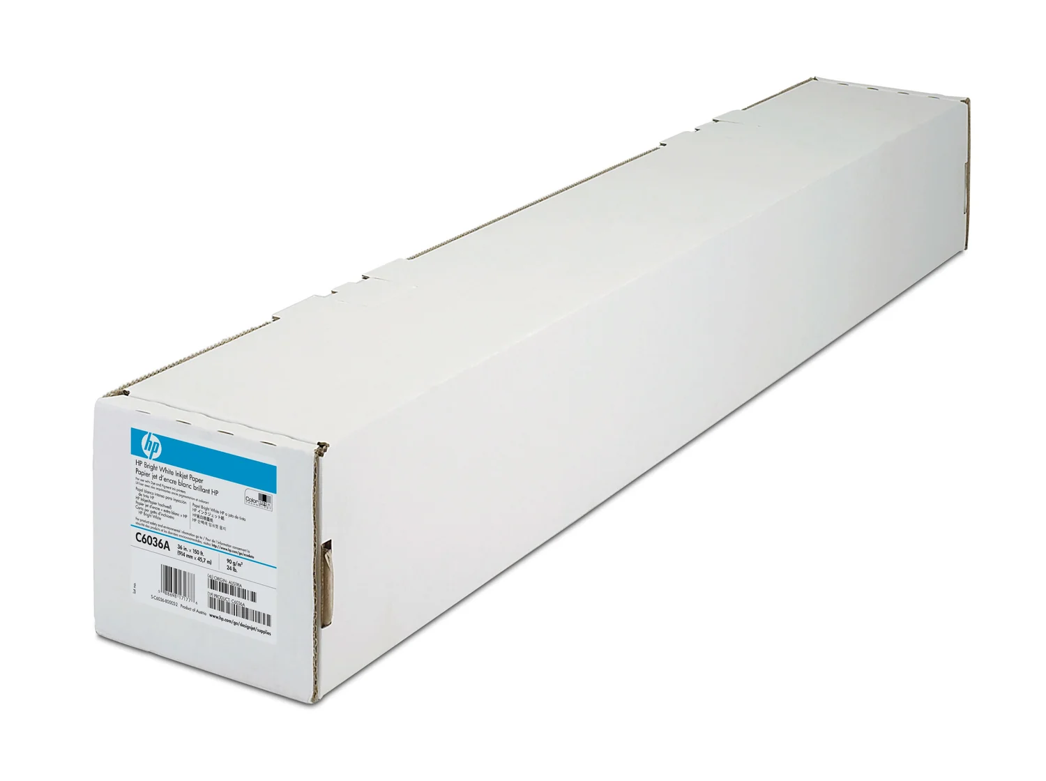 Papel HP Bright White Inkjet 914mm x 45,7m 90g Rolo ColorPRO FSC