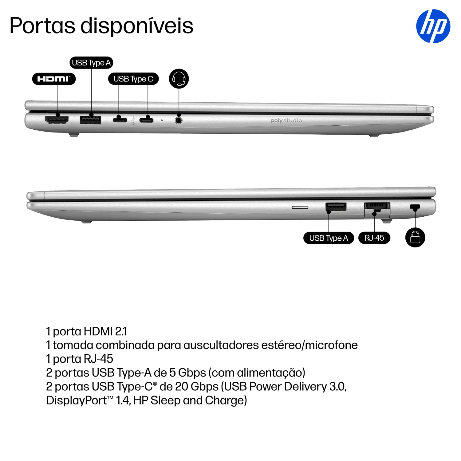 Portátil HP ProBook 4 G1i 16" Intel Core Ultra 7 255U 16GB 512GB SSD W11 Pro - Imagem 5