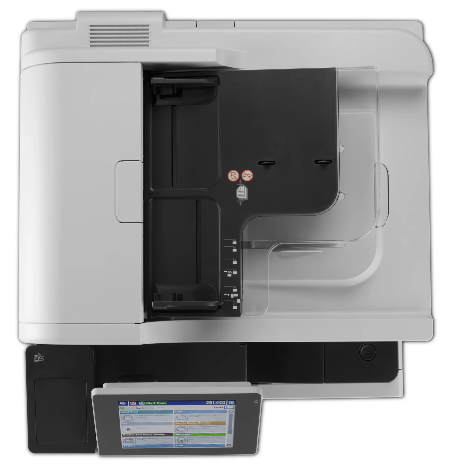 Impressora HP LaserJet Enterprise MFP M725f Multifunções A3 Mono Fax - Imagem 8
