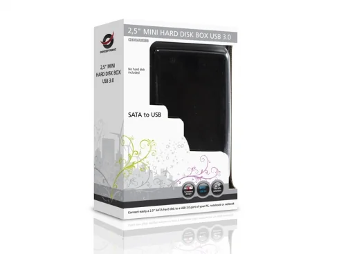 Caixa para Disco Rígido Externo 2,5" Conceptronic USB 3.0 SuperSpeed para SATA até 4,8 Gbit/s Preto - Imagem 5