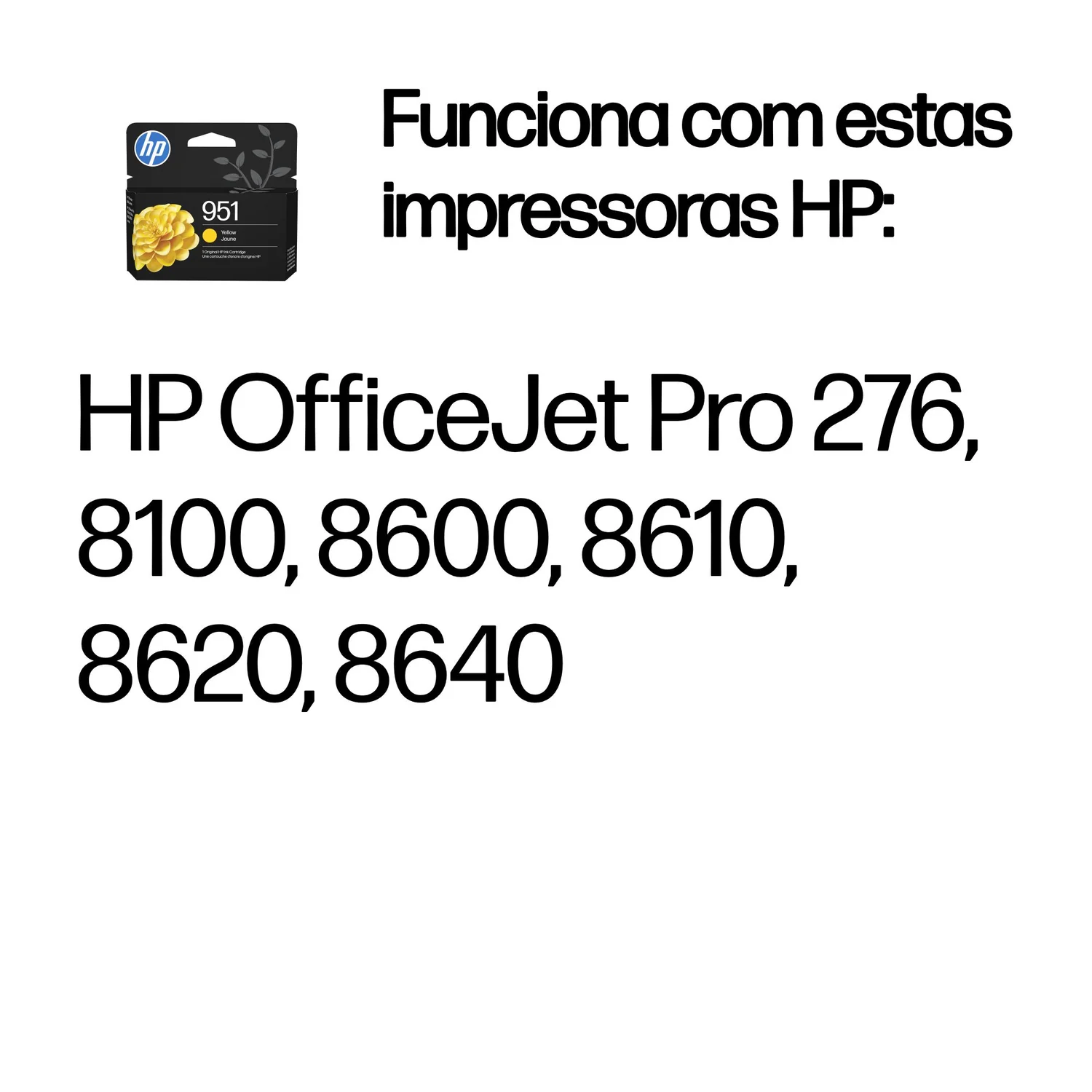 Tinteiro HP 951 Amarelo Original OfficeJet Pro 8ml 535 Páginas CN052AE - Imagem 2