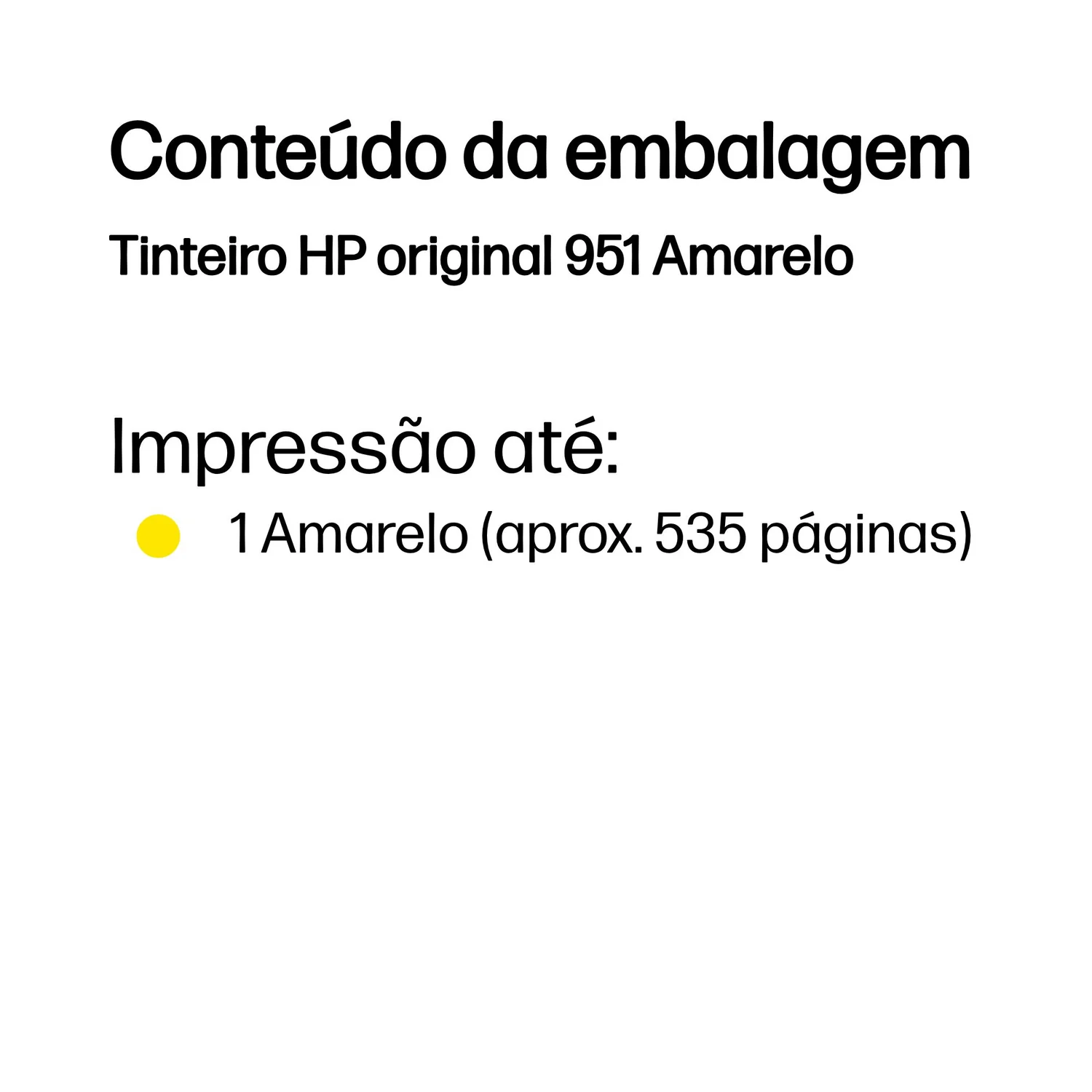 Tinteiro HP 951 Amarelo Original OfficeJet Pro 8ml 535 Páginas CN052AE - Imagem 3