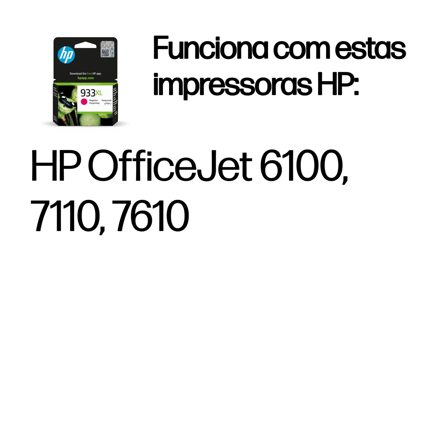 Tinteiro HP 933XL Magenta Original CN055AE alta capacidade 825 páginas OfficeJet - Imagem 2