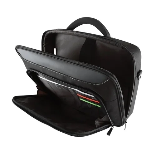 Mala portátil 14" Targus Classic+ Clamshell Preto/Vermelho com alça de ombro - Imagem 3