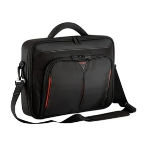 Mala portátil 14" Targus Classic+ Clamshell Preto/Vermelho com alça de ombro - Imagem 1