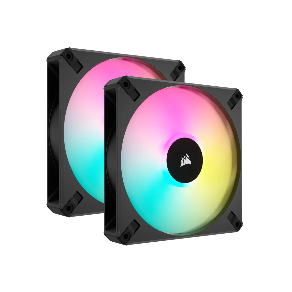 Ventoinha de caixa Corsair AF140 RGB ELITE 140mm Pack Duplo com Lighting Node - Imagem 1