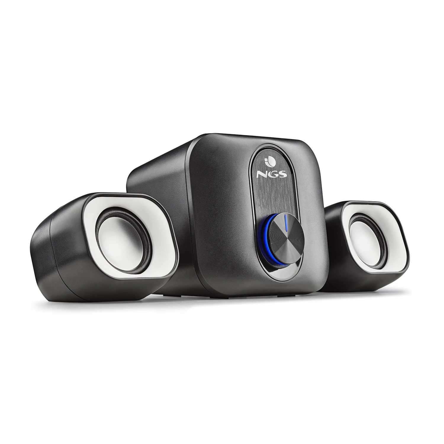Conjunto de Colunas Multimédia NGS Comet 2.1 Sistema Estéreo 11W RMS Subwoofer Preto/Branco - Imagem 4