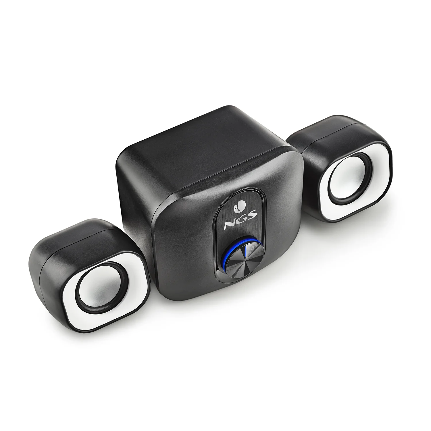 Conjunto de Colunas Multimédia NGS Comet 2.1 Sistema Estéreo 11W RMS Subwoofer Preto/Branco - Imagem 2