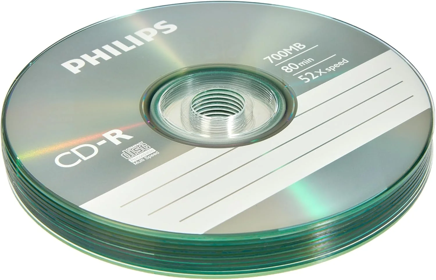 Pack CD-R virgem Philips CR7D5NB10 700MB 80min 52x cakebox 10 unidades - Imagem 3