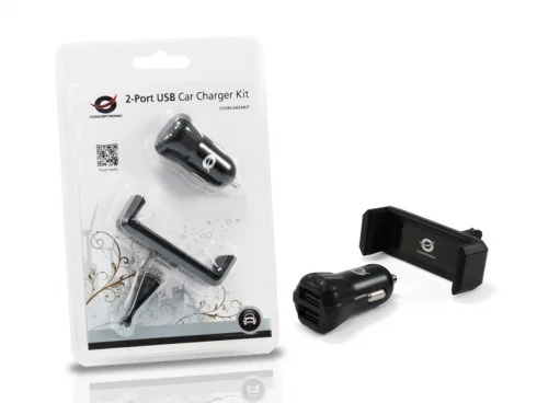 Carregador de Carro USB Conceptronic CUSBCAR2AKIT 2 Portas USB-A 2000 mA Preto - Imagem 3