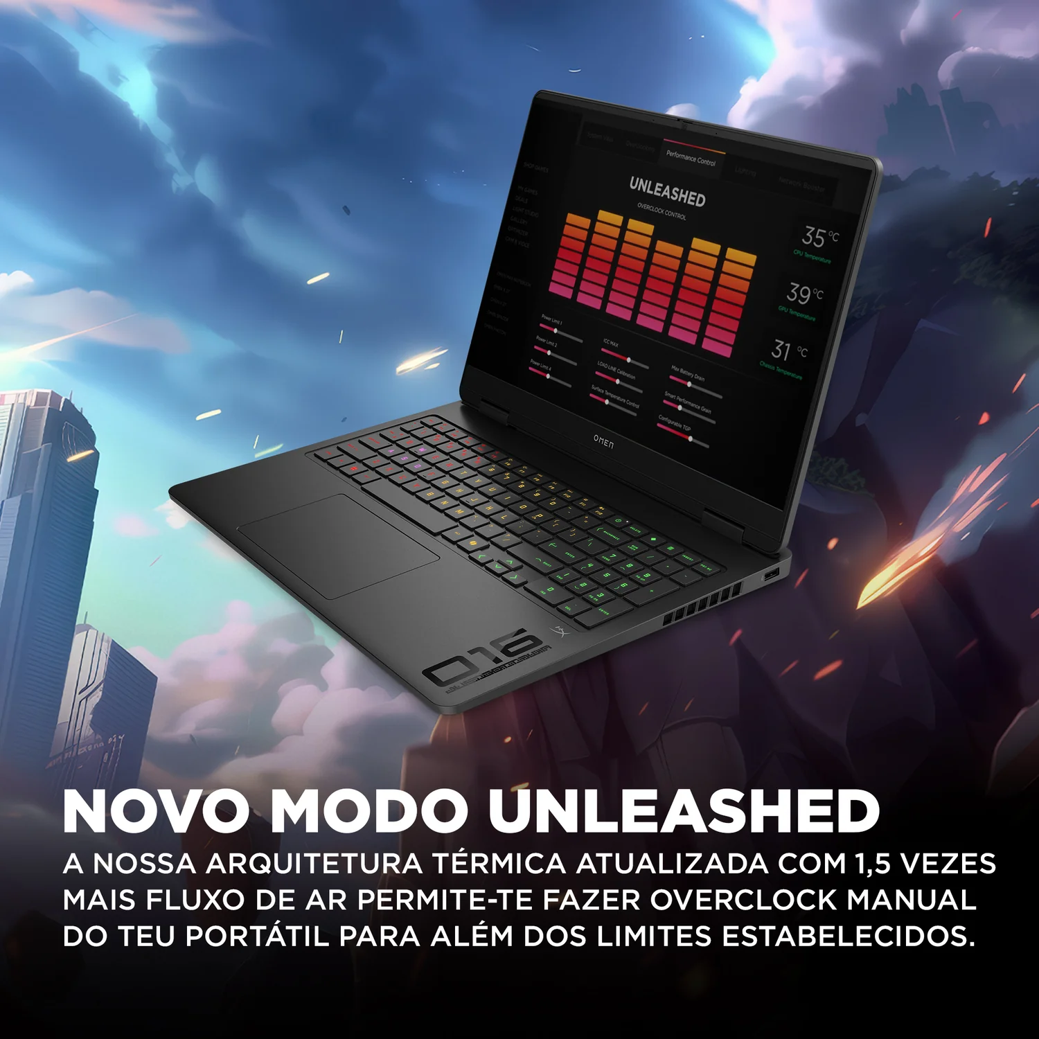 Portátil Gaming HP OMEN 16-am0044np 16" 2K 144Hz Intel Core Ultra 5 225H 24GB 1TB SSD RTX 5060 8GB Preto - Imagem 9