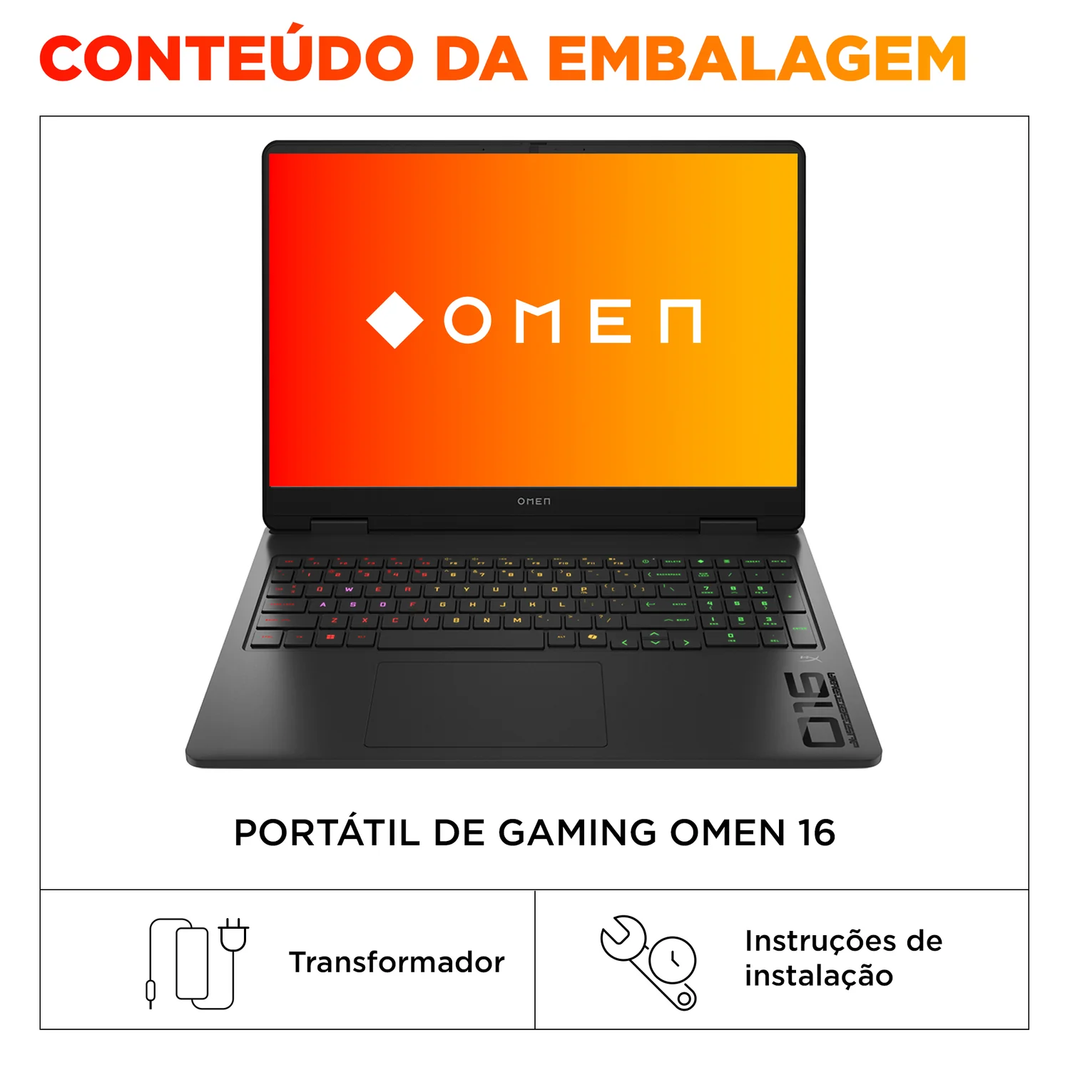Portátil Gaming HP OMEN 16-am0044np 16" 2K 144Hz Intel Core Ultra 5 225H 24GB 1TB SSD RTX 5060 8GB Preto - Imagem 6