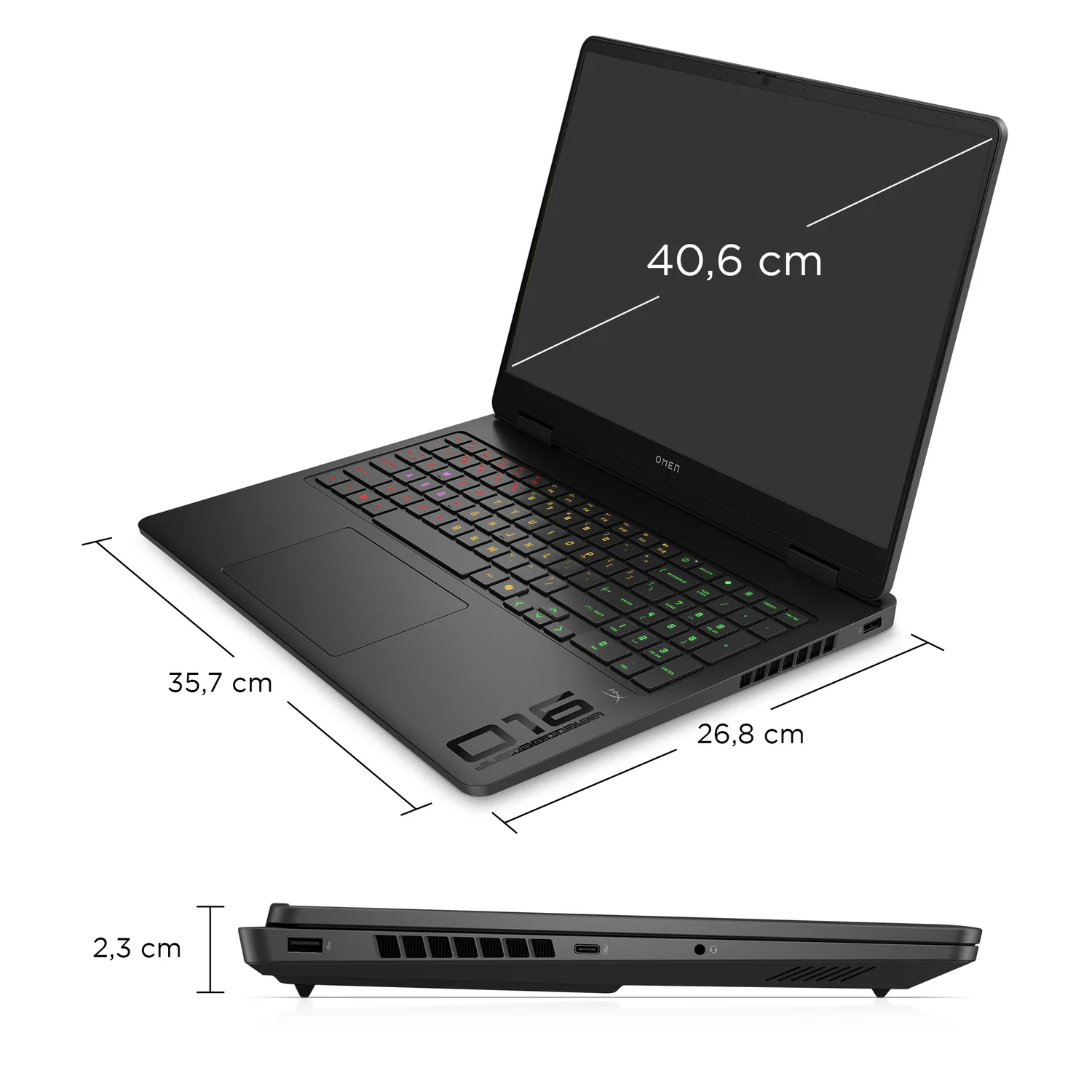Portátil Gaming HP OMEN 16-am0044np 16" 2K 144Hz Intel Core Ultra 5 225H 24GB 1TB SSD RTX 5060 8GB Preto - Imagem 7