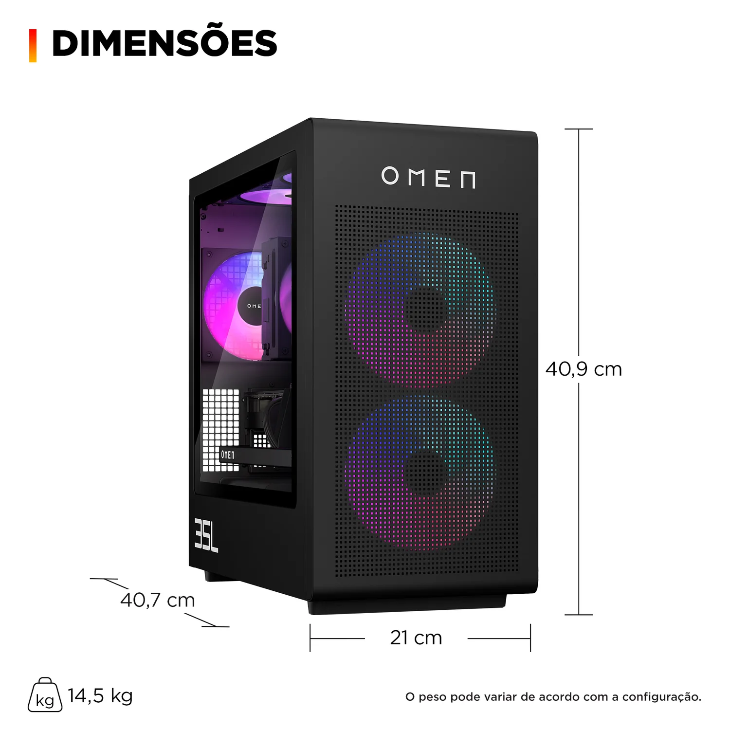 Computador HP OMEN 35L GT16-1006np AMD Ryzen 7 9800X3D 32GB 1TB SSD RTX 5080 16GB Preto - Imagem 4