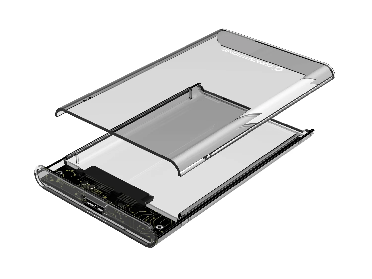 Caixa Externa para Disco Conceptronic DANTE03T 2.5" SATA USB 3.0 Transparente - Imagem 3