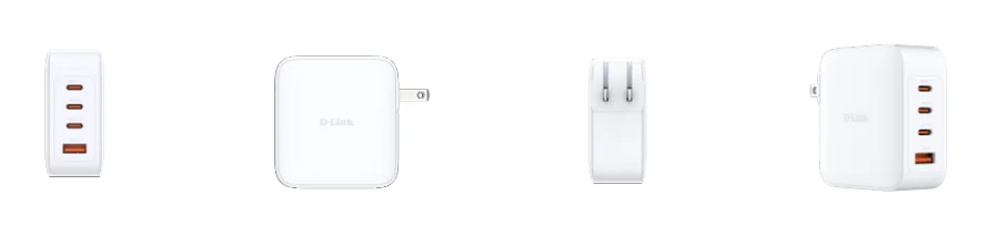 Carregador D-Link DCP-101 GaN 100W USB-C 4 portas branco - Imagem 2