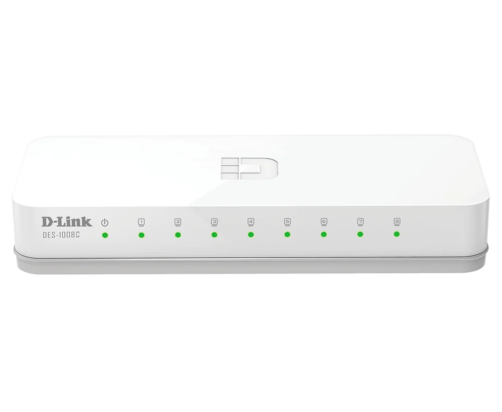 Switch de rede D-Link DES-1008C/E 8 portas Fast Ethernet não-gerido - Imagem 1