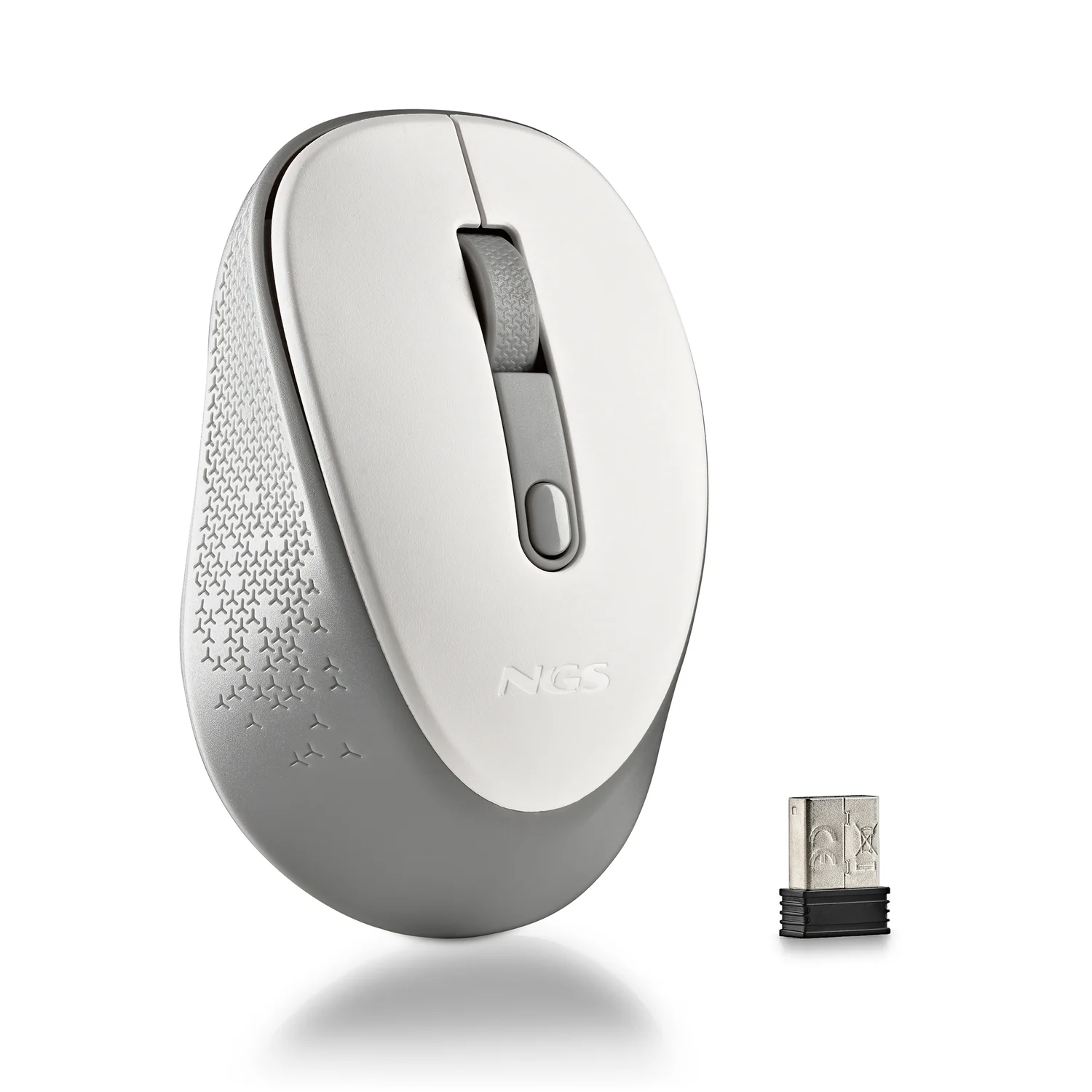 Rato Sem Fios Silencioso NGS Dew Branco 1600 DPI Ambidestro 2,4 GHz - Imagem 4