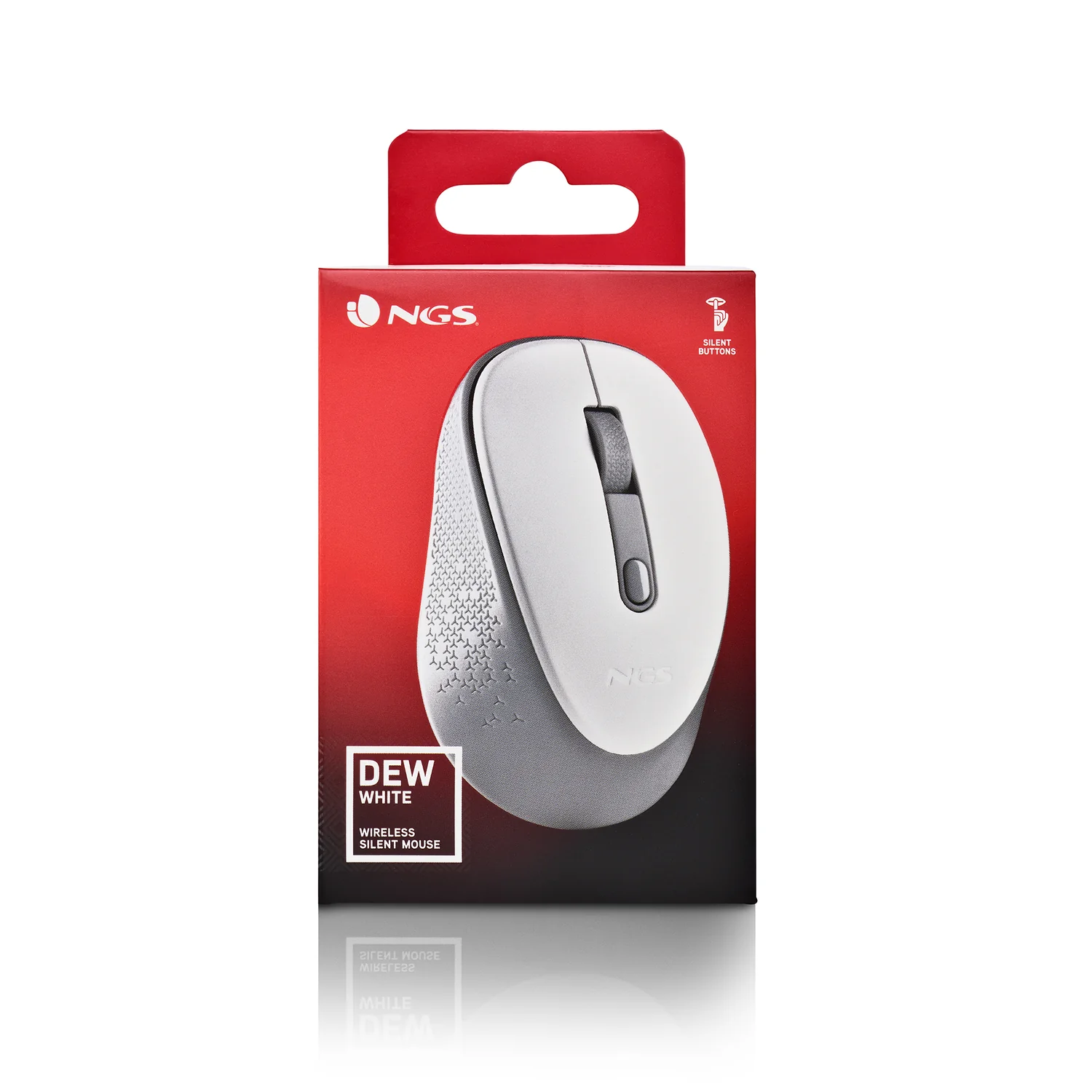 Rato Sem Fios Silencioso NGS Dew Branco 1600 DPI Ambidestro 2,4 GHz - Imagem 7