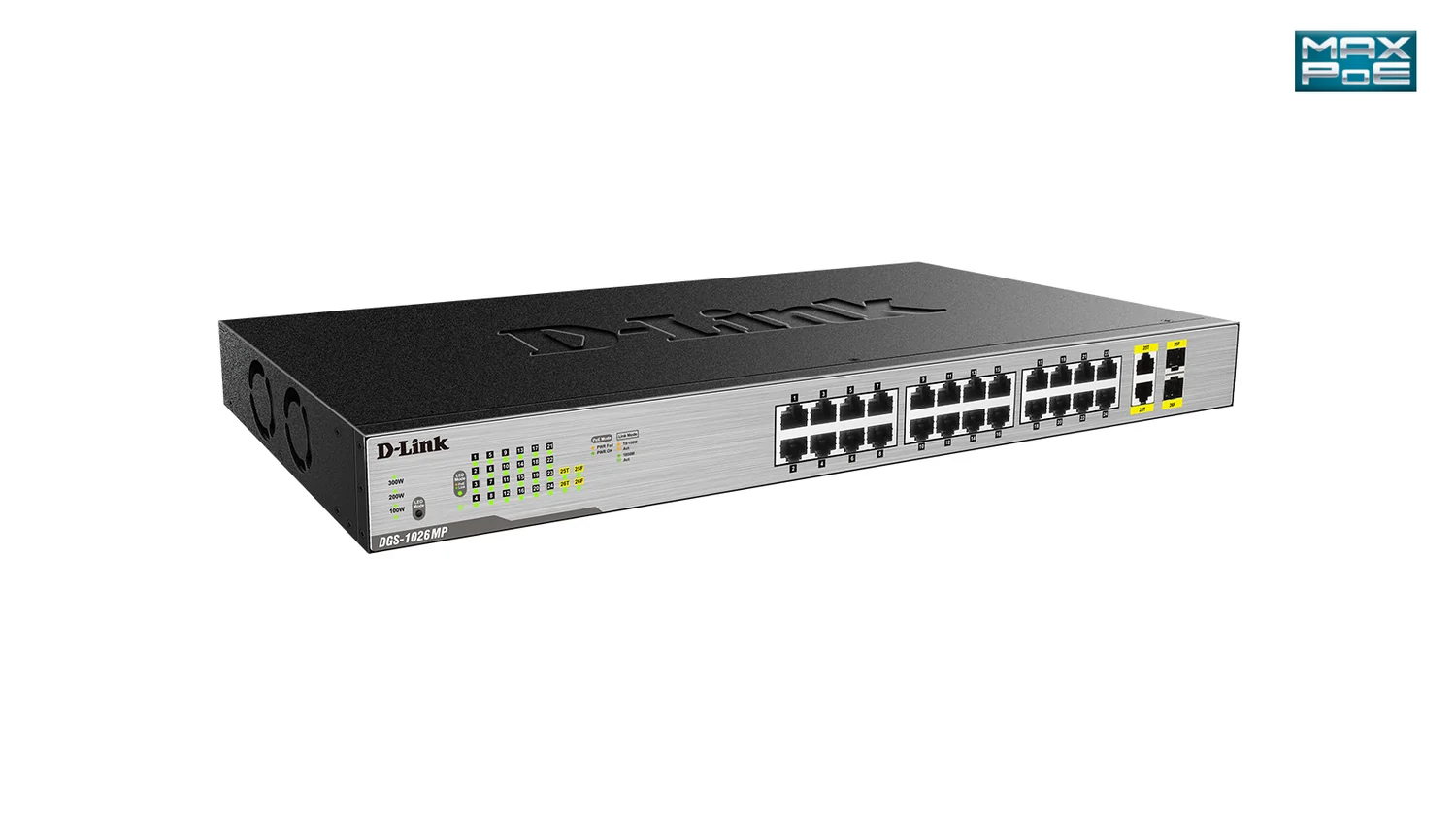 Switch de Rede D-Link DGS-1026MP 24 Portas Gigabit PoE+ 370W +2 Combo - Imagem 3