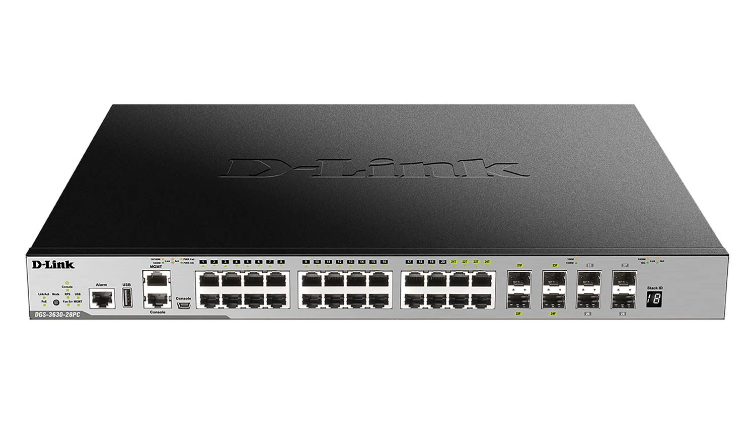 Switch de Rede Gerido D-Link DGS-3630-28PC/SI/E Gigabit L3 Stackable 24 Portas PoE 370W 10G - Imagem 3