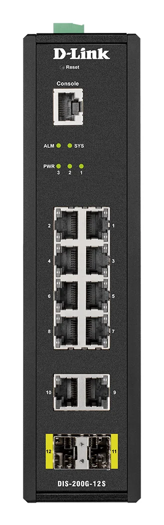 Switch de Rede Industrial D-Link DIS-200G-12S Smart Managed L2 12 Portas Gigabit 10x RJ-45 + 2x SFP - Imagem 4