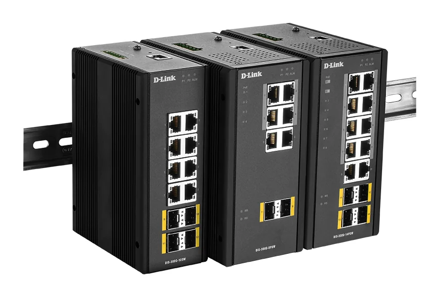 Switch de Rede Industrial D-Link DIS-300G-8PSW Gerido L2 8 Portas Gigabit 4 PoE + 2 SFP - Imagem 2