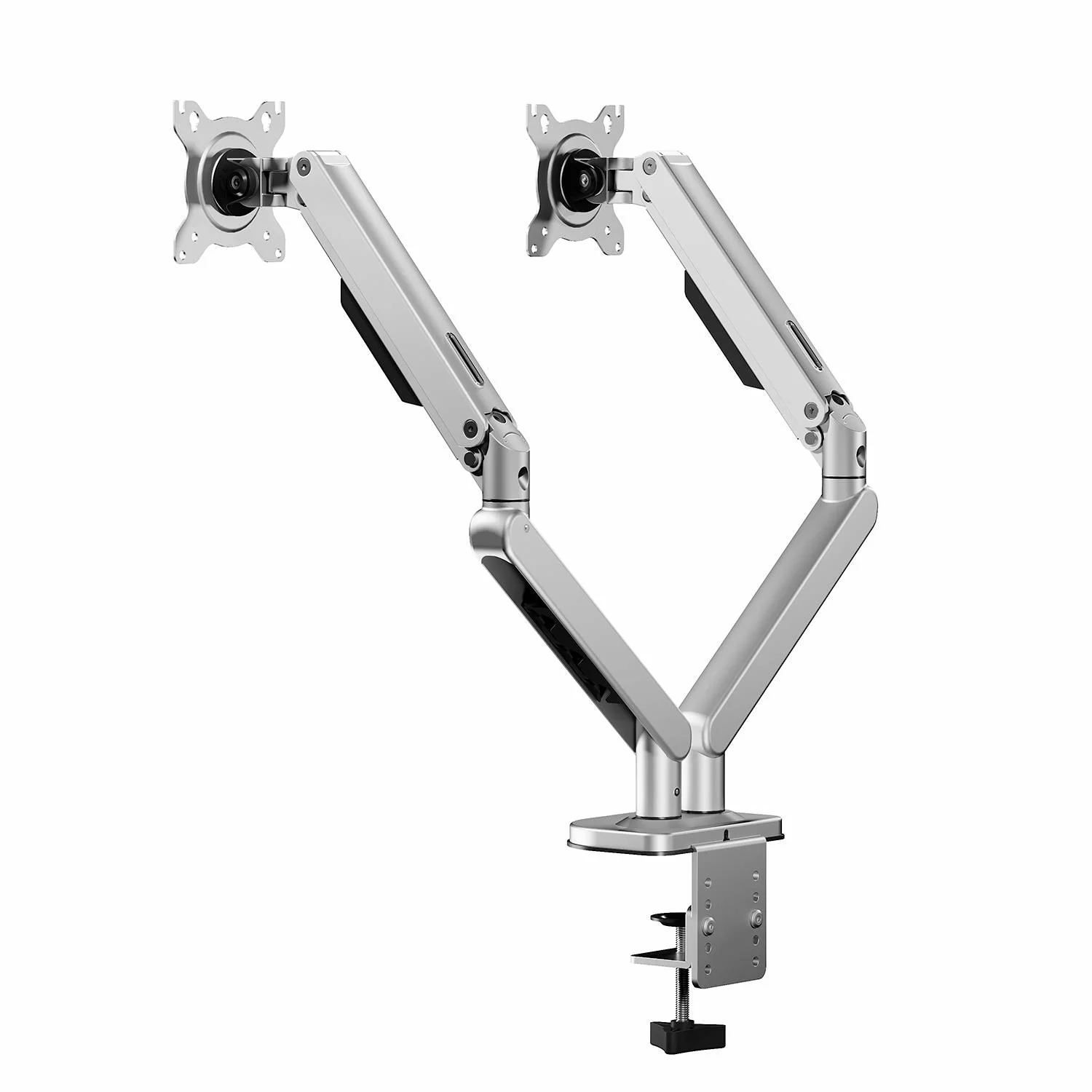 Suporte de Secretária Full-Motion para Dois Monitores Napofix DM2230S 13-32" Prateado - Imagem 5