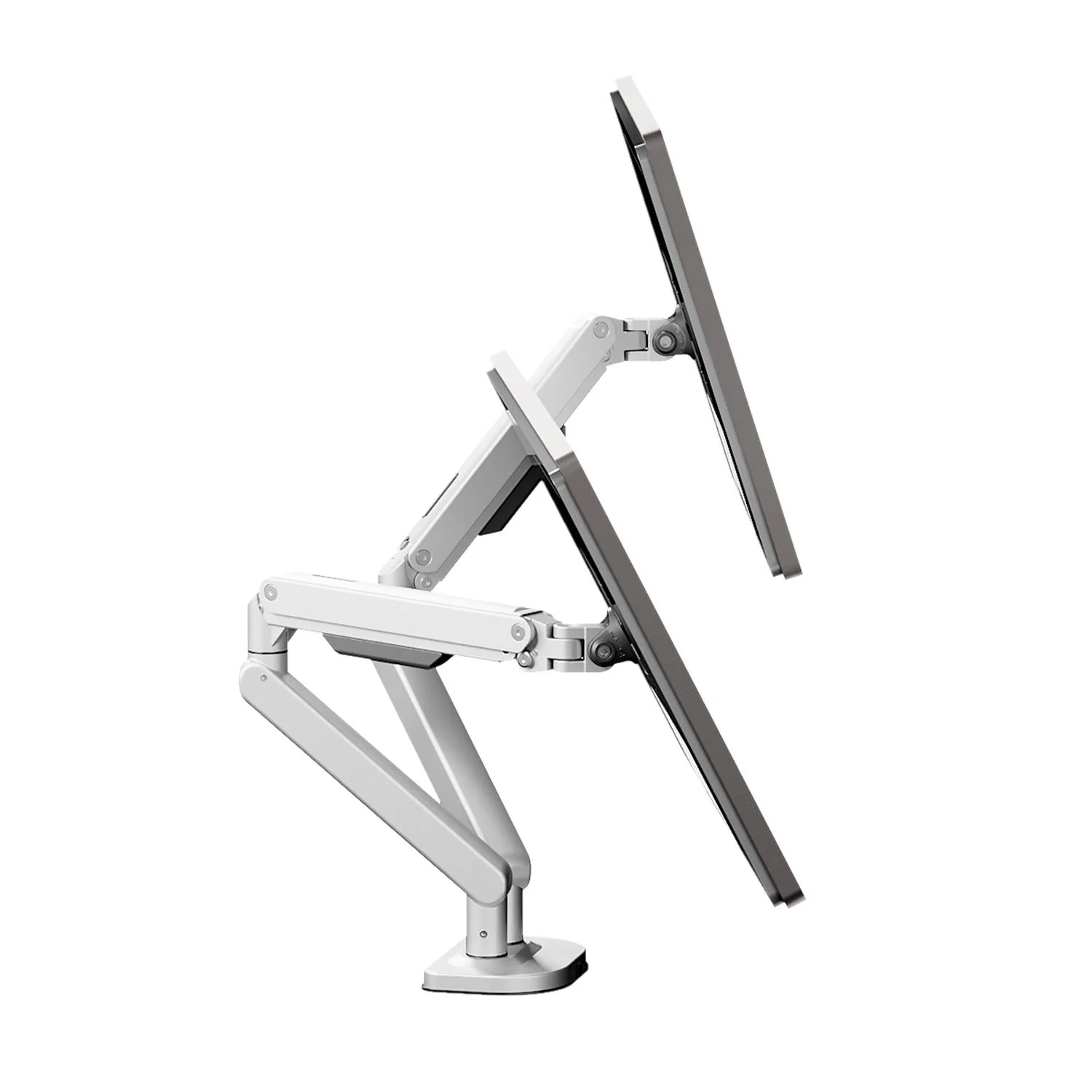 Suporte de Secretária Full-Motion para Dois Monitores Napofix DM2230S 13-32" Prateado - Imagem 3