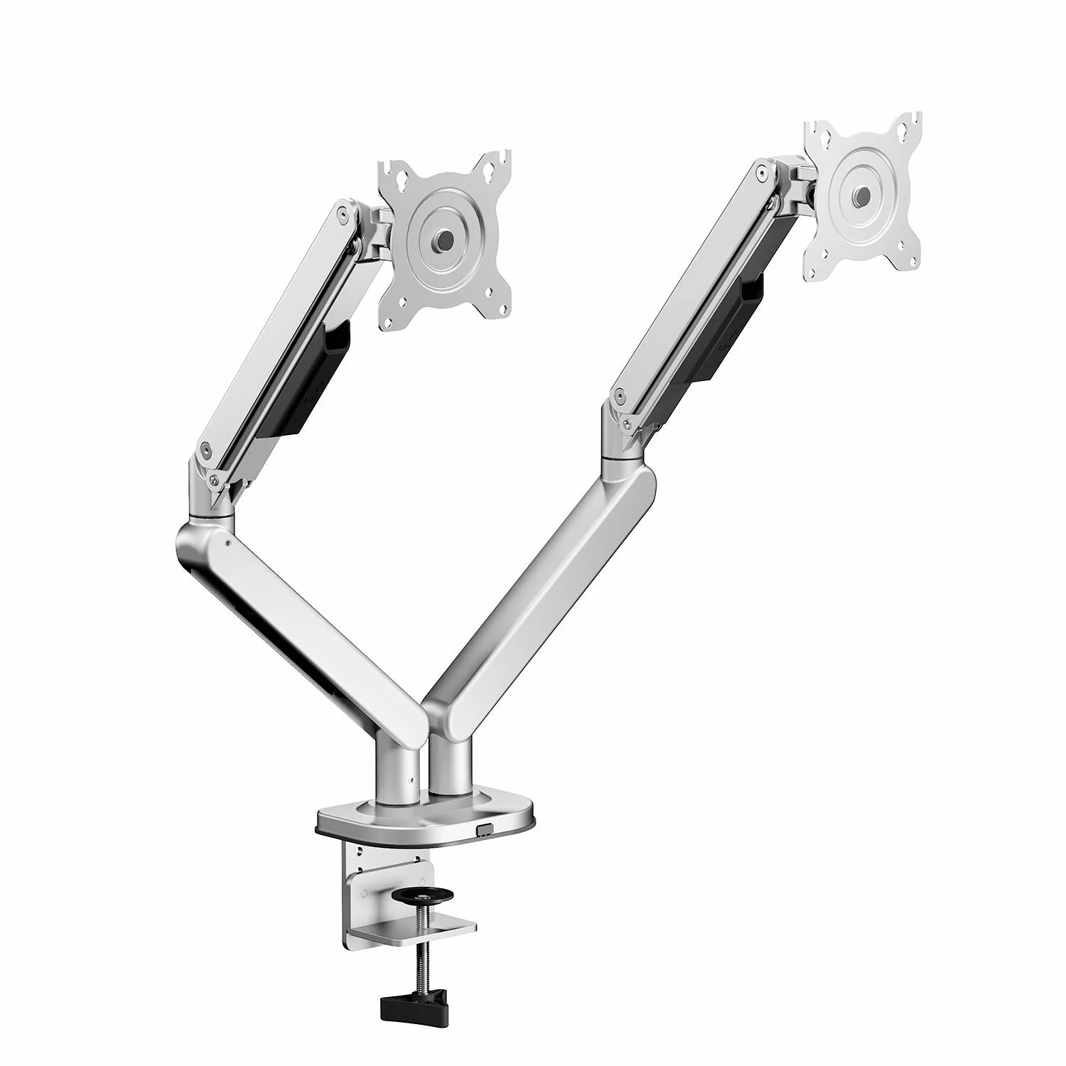 Suporte de Secretária Full-Motion para Dois Monitores Napofix DM2230S 13-32" Prateado - Imagem 2