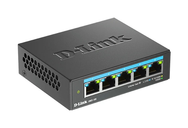 Switch de rede D-Link DMS-105 5 portas Multi-Gigabit 2.5G não-gerido - Imagem 2