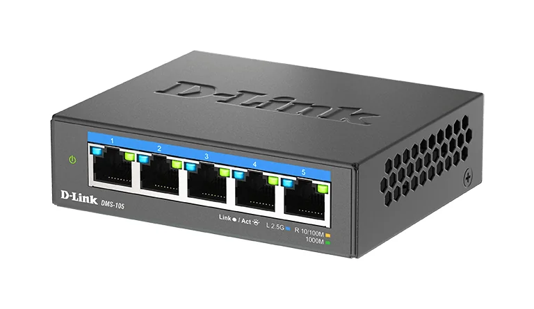 Switch de rede D-Link DMS-105 5 portas Multi-Gigabit 2.5G não-gerido - Imagem 4