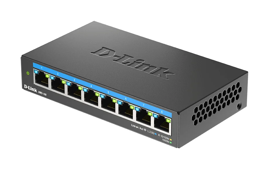 Switch de rede D-Link DMS-108 8 portas Multi-Gigabit 2.5G não-gerido - Imagem 4