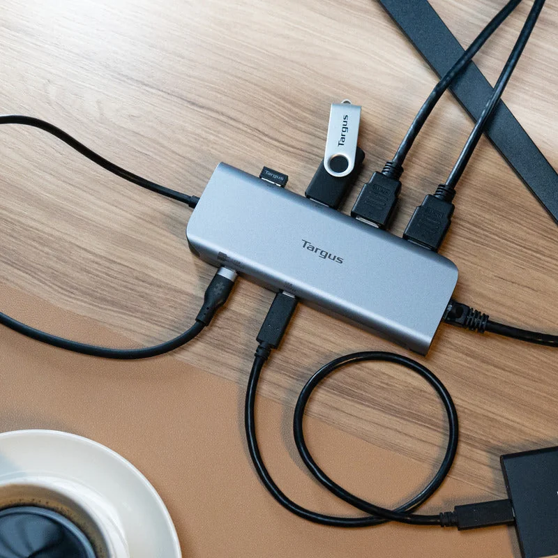 Docking Station USB-C Targus DOCK427GL Dual HDMI 4K Ethernet 140W Alumínio - Imagem 2