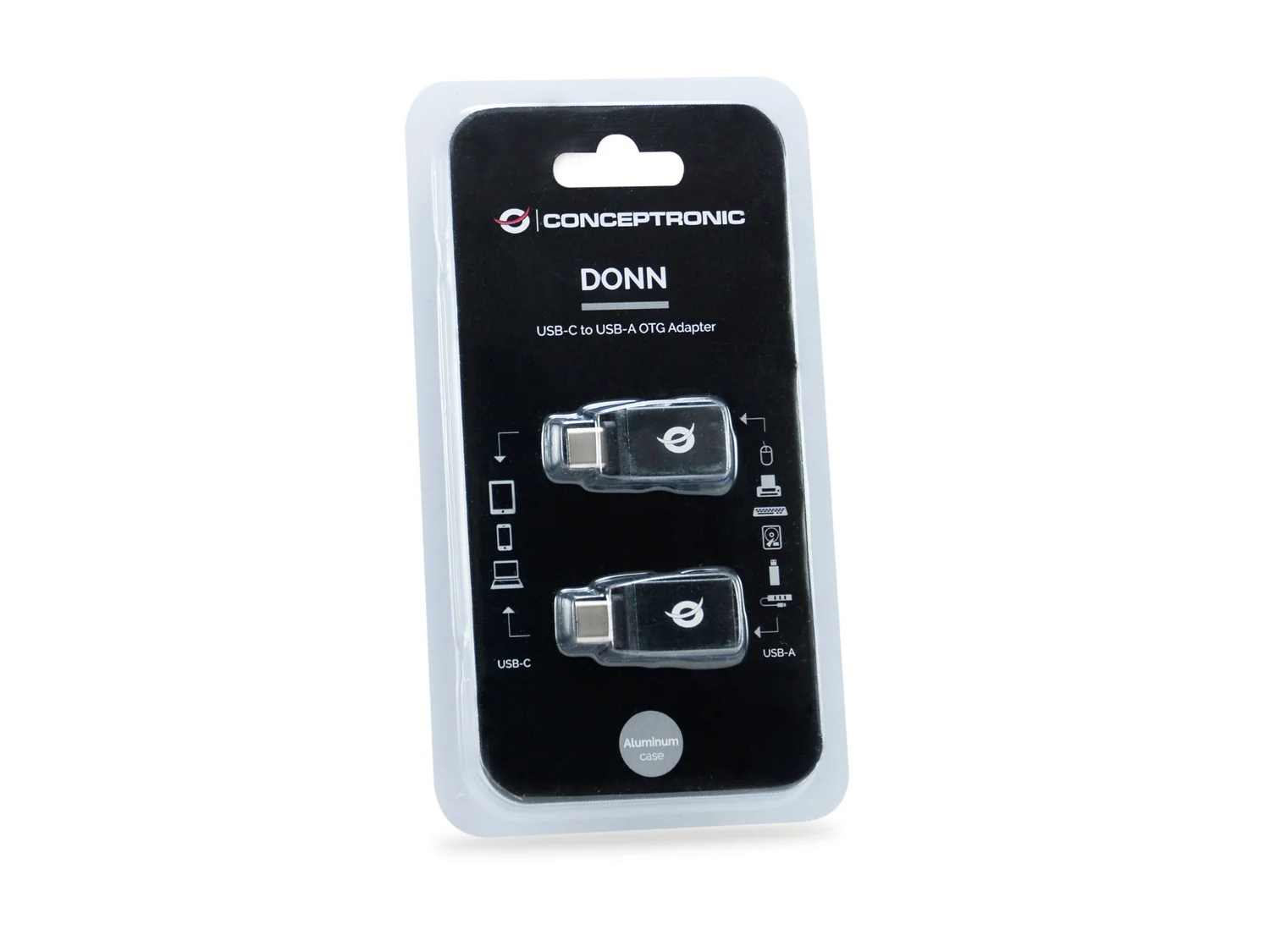 Adaptador USB-C para USB-A OTG Conceptronic DONN03G pack 2 unidades preto - Imagem 5