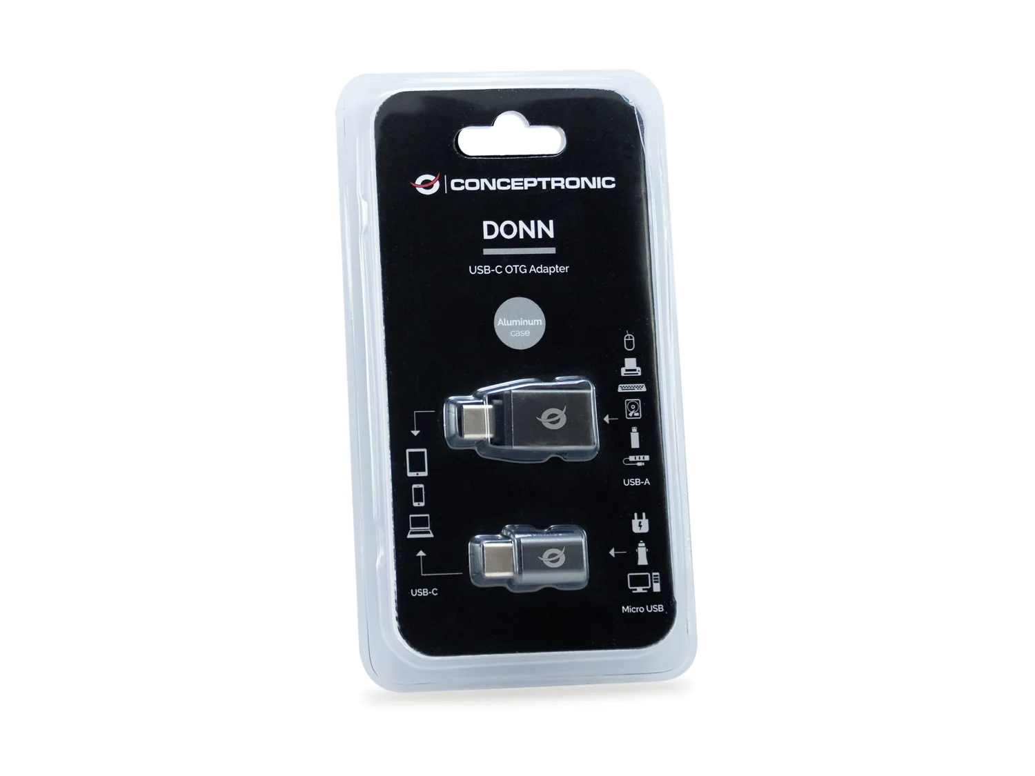 Adaptador USB-C OTG Pack 2 em 1 Conceptronic DONN04G (USB-A + Micro USB) Preto - Imagem 5