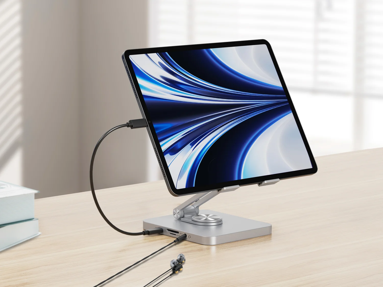 Suporte para tablet Conceptronic DONN26G com docking station 8-em-1 USB-C HDMI - Imagem 7