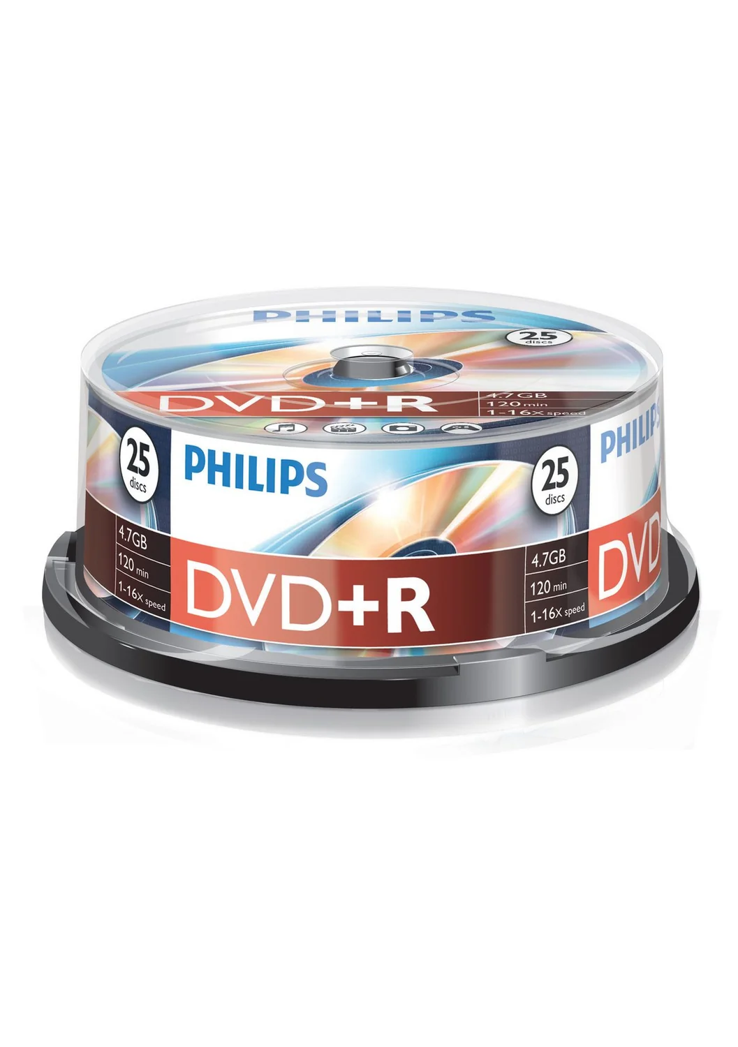 DVD+R Philips 4,7GB 16x Cakebox 25 Unidades