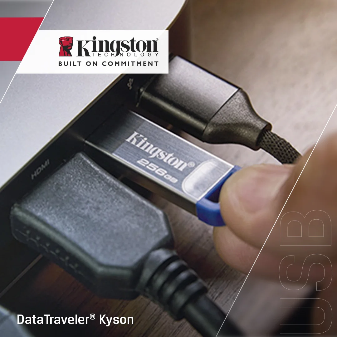 Pen Drive Kingston DataTraveler Kyson 256GB USB 3.2 Gen 1 220MB/s Metal Aço Inoxidável - Imagem 5