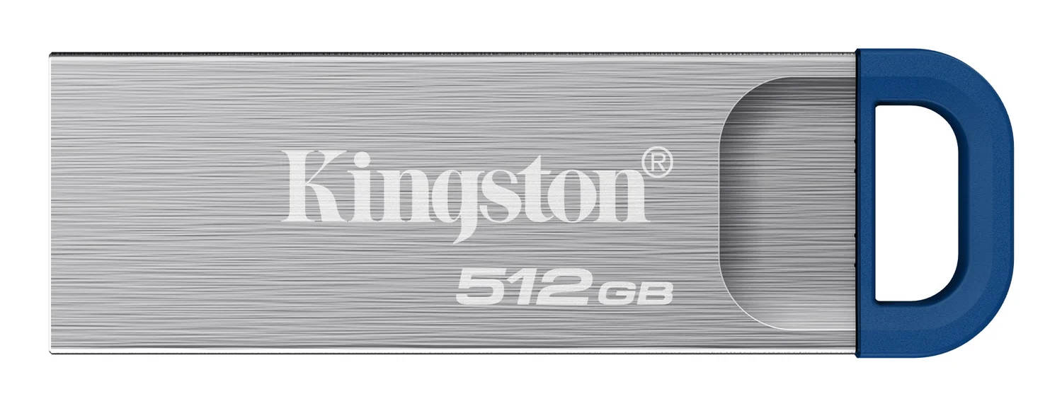 Pen Drive Kingston DataTraveler Kyson 512GB USB 3.2 Gen 1 220MB/s Metal Aço Inoxidável