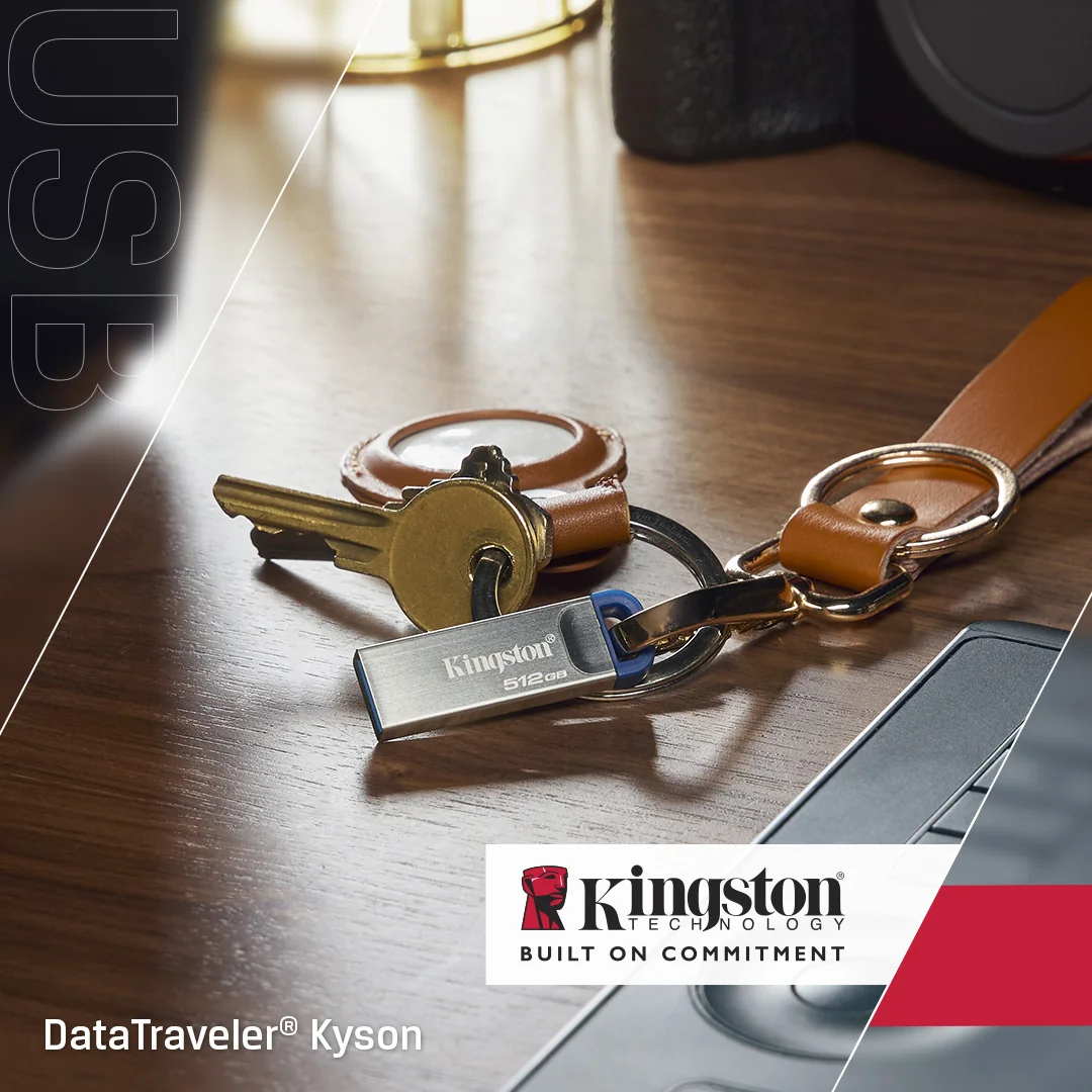 Pen Drive Kingston DataTraveler Kyson 512GB USB 3.2 Gen 1 220MB/s Metal Aço Inoxidável - Imagem 7