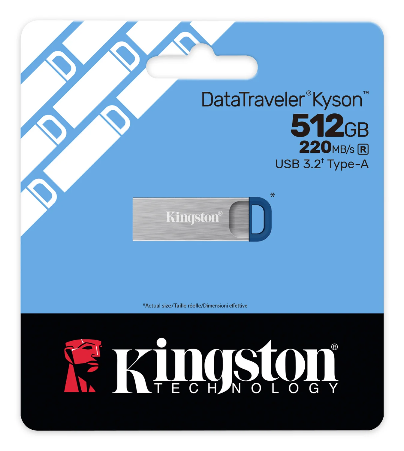 Pen Drive Kingston DataTraveler Kyson 512GB USB 3.2 Gen 1 220MB/s Metal Aço Inoxidável - Imagem 5