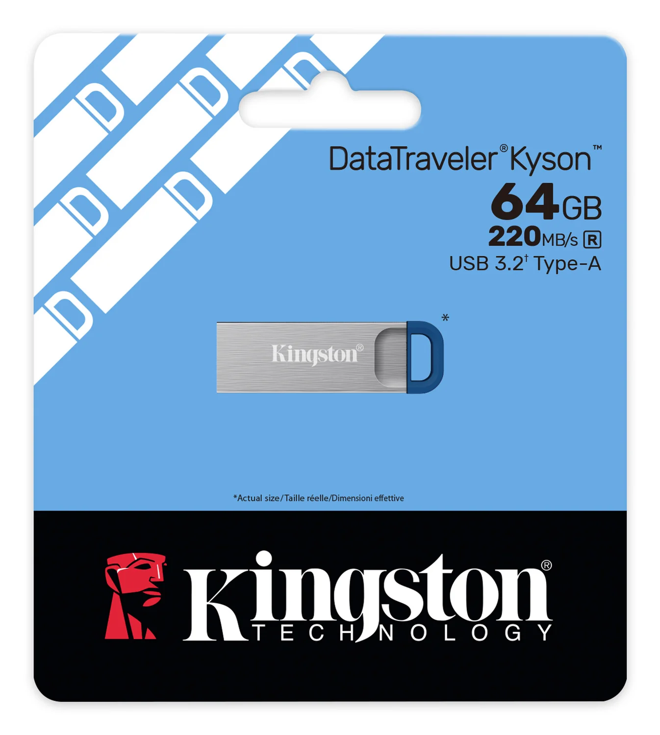 Pen Drive Kingston DataTraveler Kyson 64GB USB 3.2 Gen 1 220MB/s Metal - Imagem 5