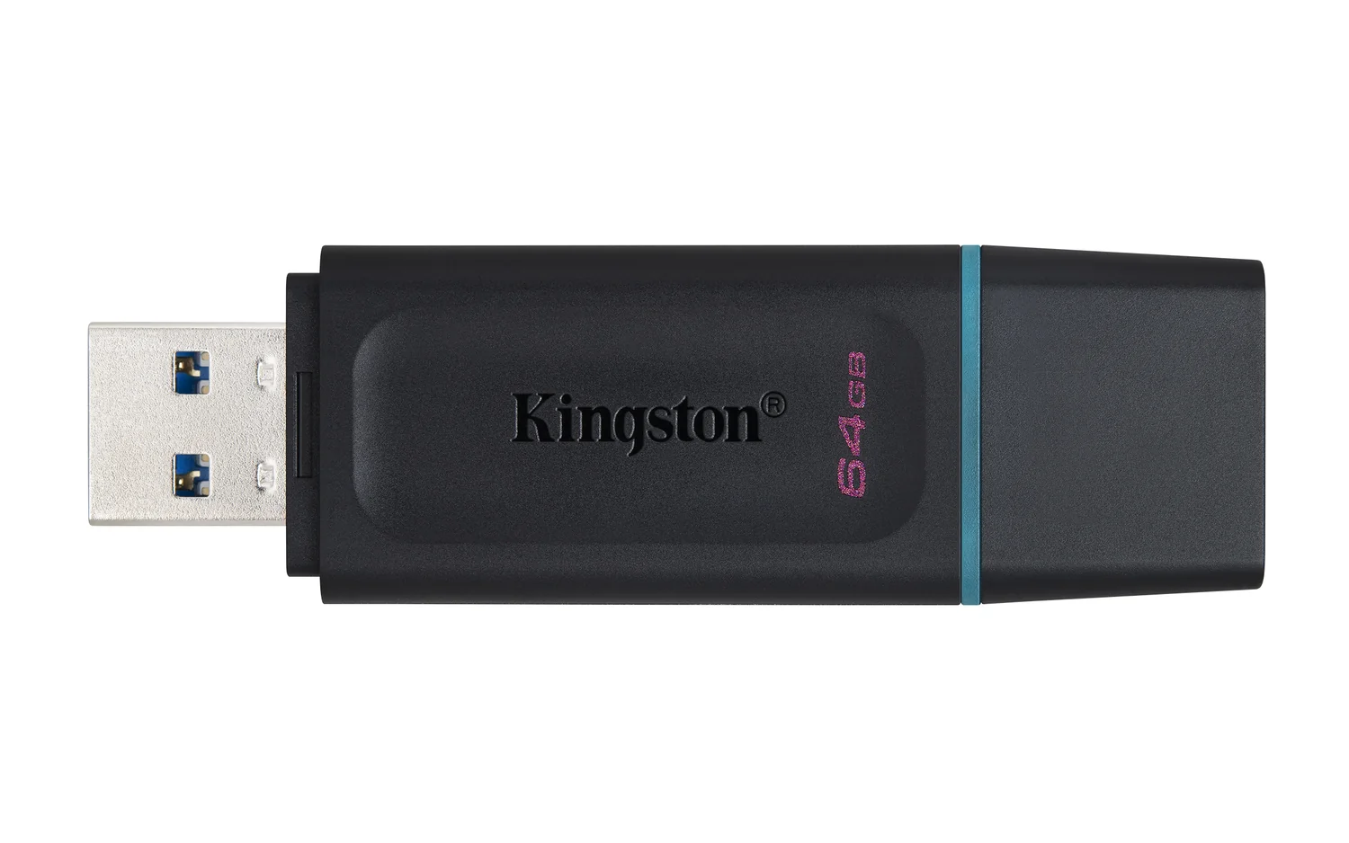 Pen USB Kingston DataTraveler Exodia 64GB USB-A 3.2 Gen 1 Preto/Turquesa - Imagem 3