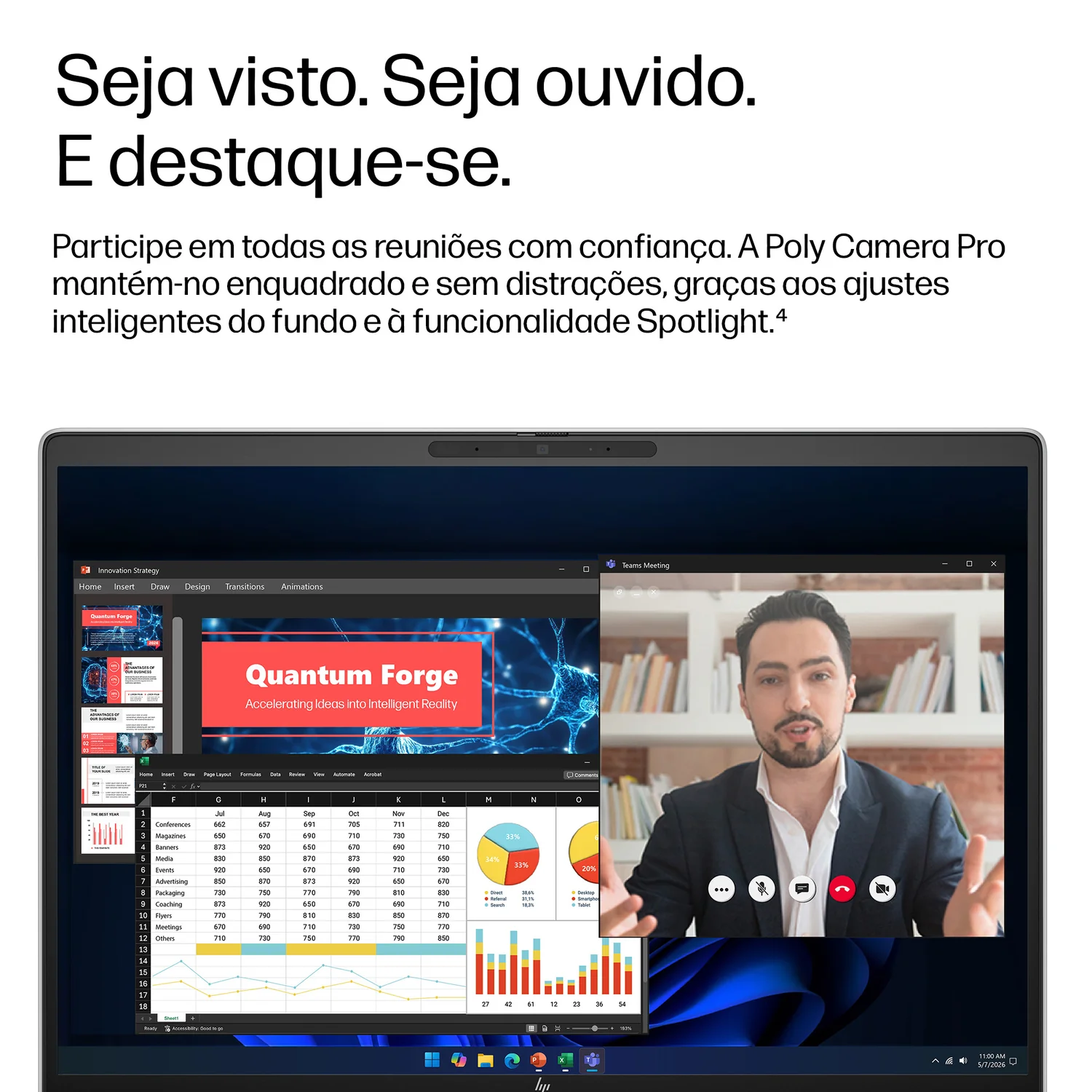 Portátil HP EliteBook 8 G2i 14" Intel Core Ultra 7 366H 32GB 1TB SSD Copilot+ W11 Pro - Imagem 11